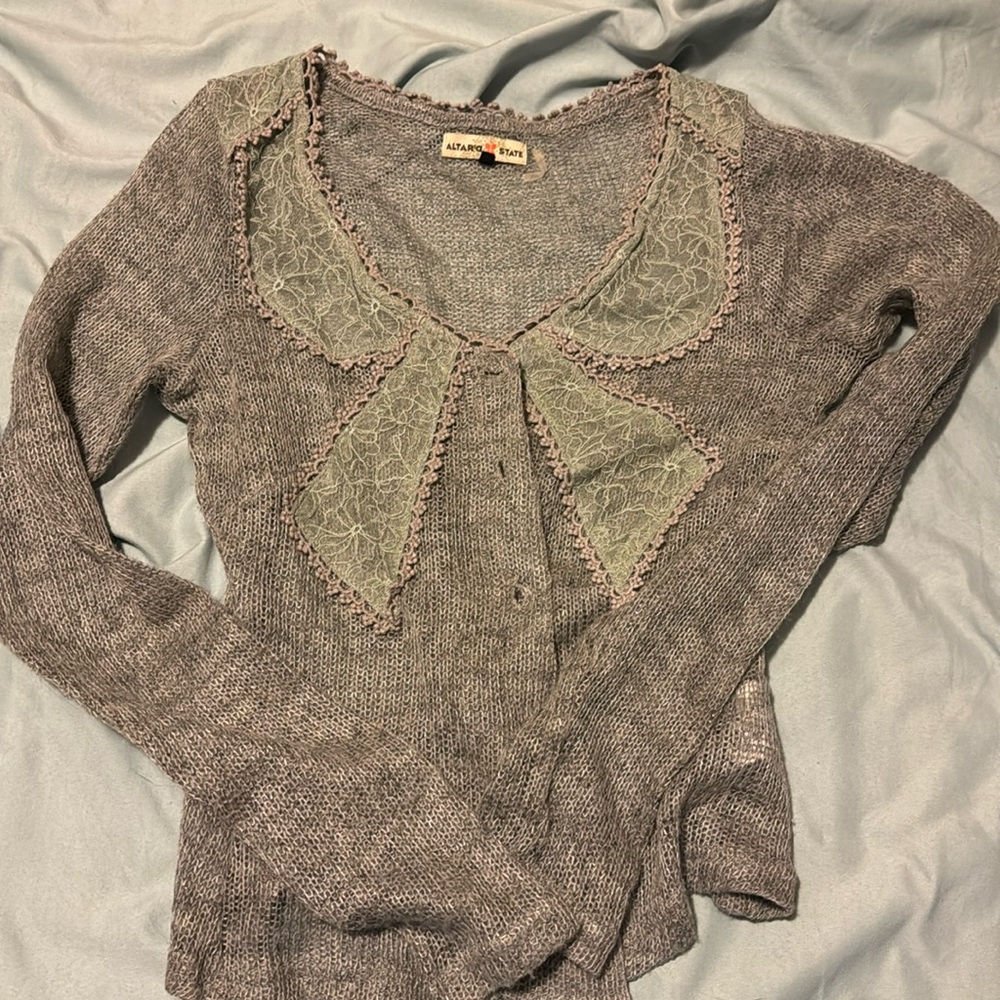 Bow tie cardigan!